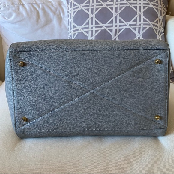 Auth Marc Jacobs Italy Medium Incognito Satchel Bag Grey Gold - Picture 3 of 14